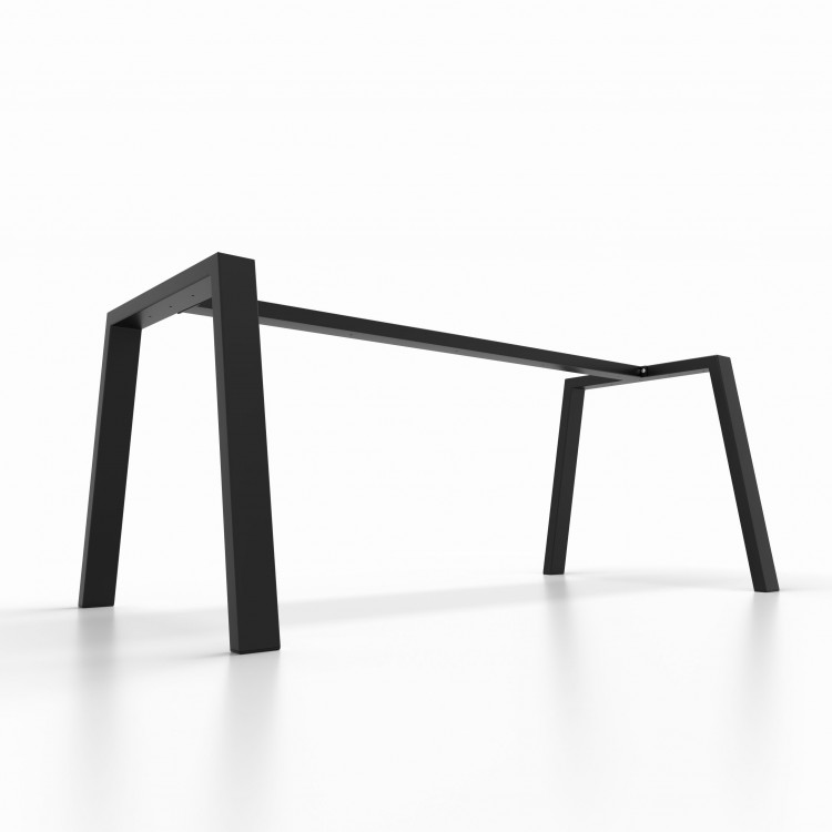 Gambe per tavolo in metallo con barra centrale, piedi a forma di trapezio TRAB8040
