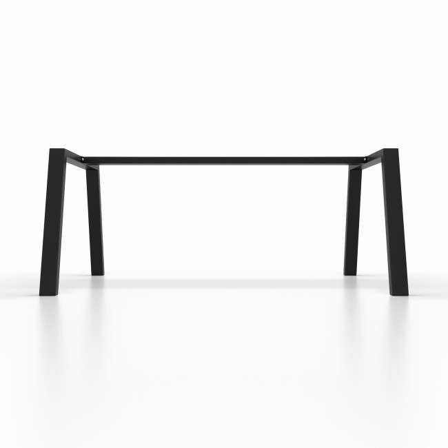 Gambe per tavolo in metallo con barra centrale, piedi a forma di trapezio TRAB8040