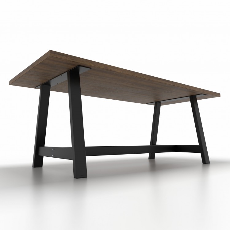 Gambe per tavolo in metallo con barra centrale, piedi a forma di A  AB2-8040