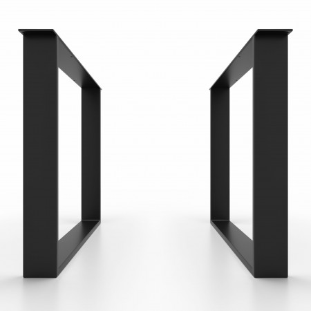 2x Pieds de table en métal - en forme de U - U10020