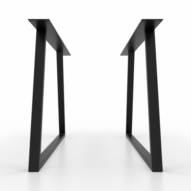 2x Metal table legs - Trapezoid shaped - TR5025