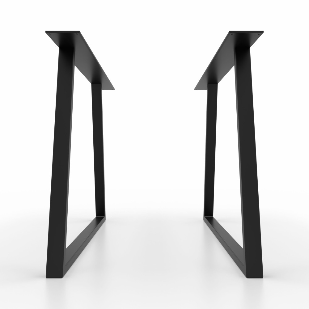 2x Pieds de table en métal  en forme de trapèze - TR5025