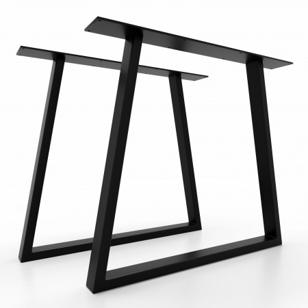 2x Pieds de table en métal  en forme de trapèze - TR6030