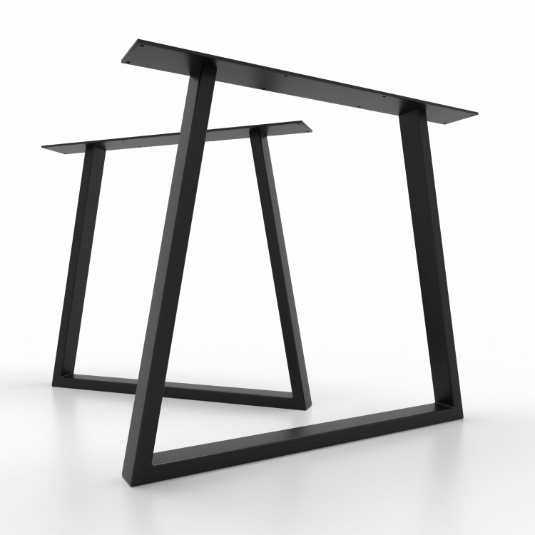 2x Pieds de table en métal  en forme de trapèze - TR6030