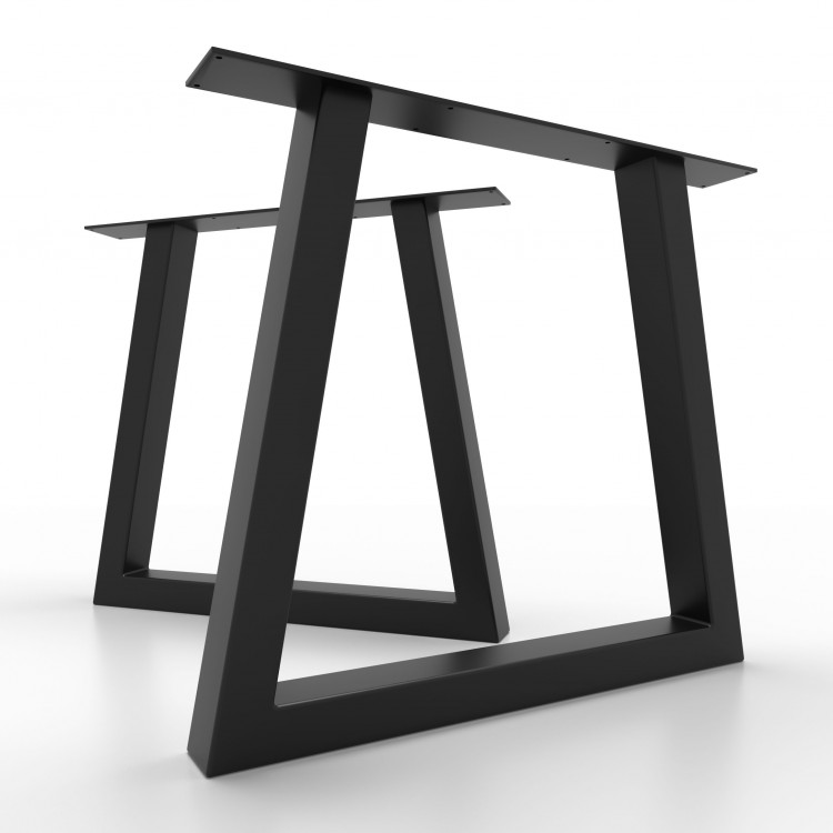 2x Pieds de table en métal - en forme de trapèze - TR8060