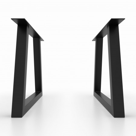 2x Metal table legs - trapezoid shaped -TR8060