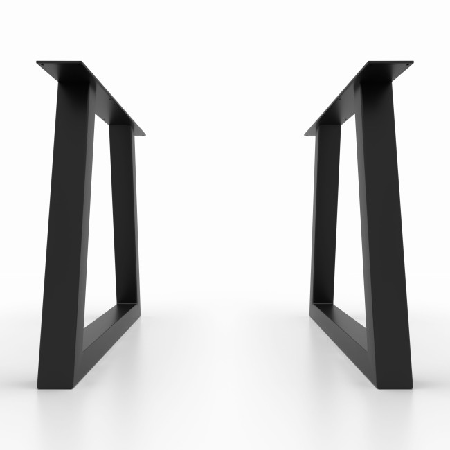 2x Metal table legs - trapezoid shaped -TR8060