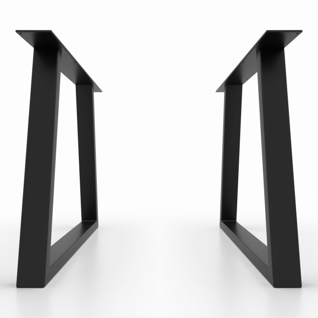 2x Metal table legs - trapezoid shaped - TR8040