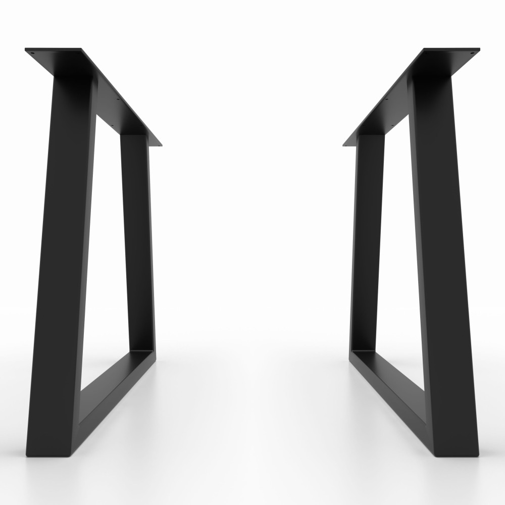 2x Metal table legs - trapezoid shaped - TR8040