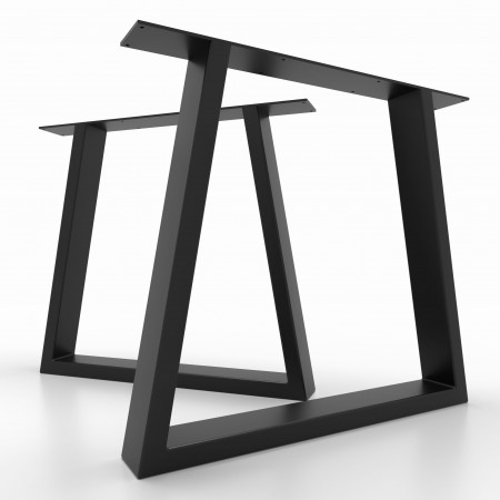 2x Pieds de table en métal - en forme de trapèze - TR10040