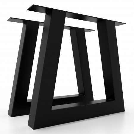 2x Metal table legs - trapezoid shaped - TR100100