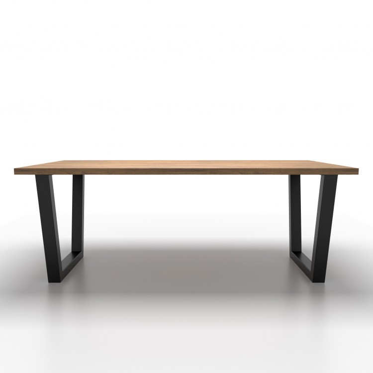 2x Metal table legs - trapezoid shaped - TRIN8060