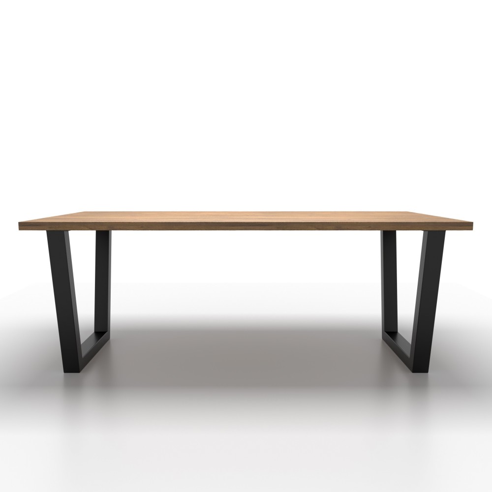 2x Metal table legs - trapezoid shaped - TRIN8060