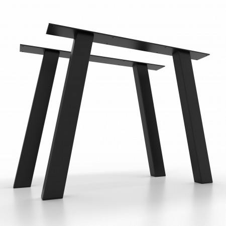 Piedi per tavolo in metallo, gambe a forma di Trapezio aperto  TA8060
