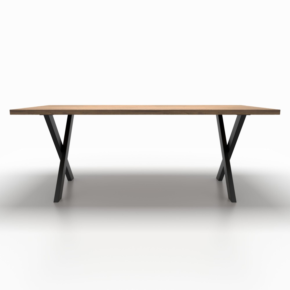 2x Pieds de table en métal  en forme de croix - XS8040