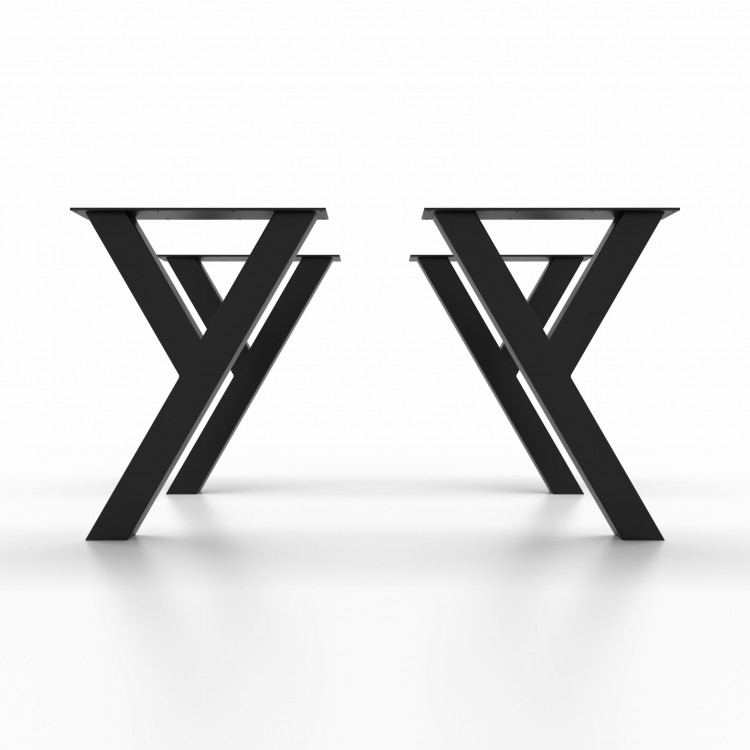4x Pieds de table en métal - en forme de Y- Y8060