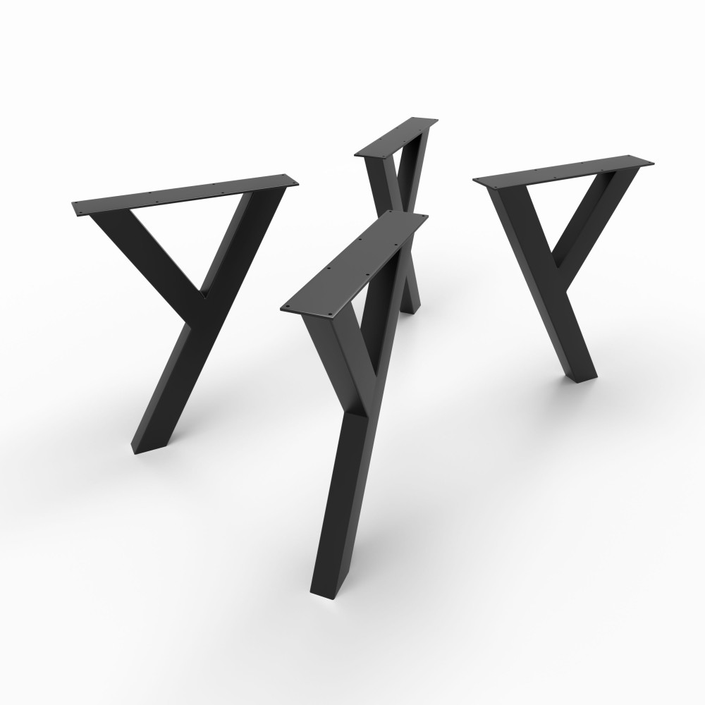 4x Pieds de table en métal - en forme de Y- Y8060 | Taormina Design