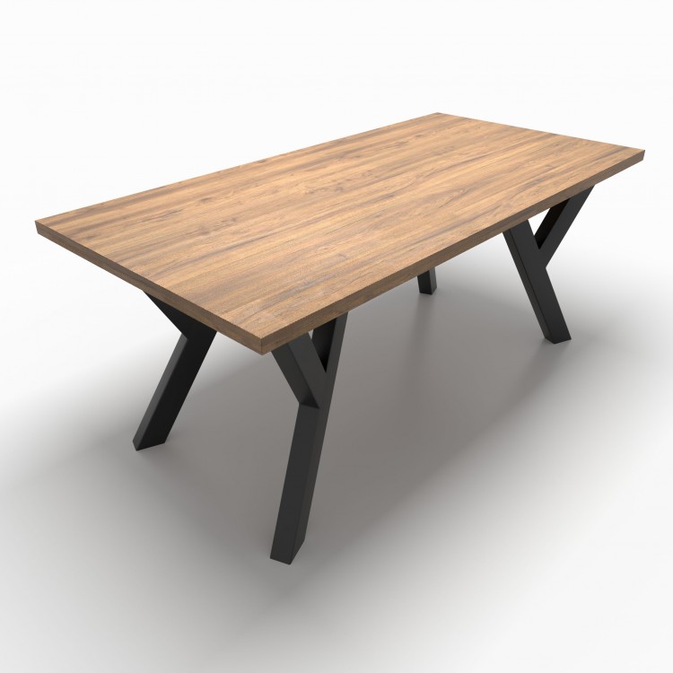 4x Piedi per tavolo in metallo, gambe a forma di Y Y8060