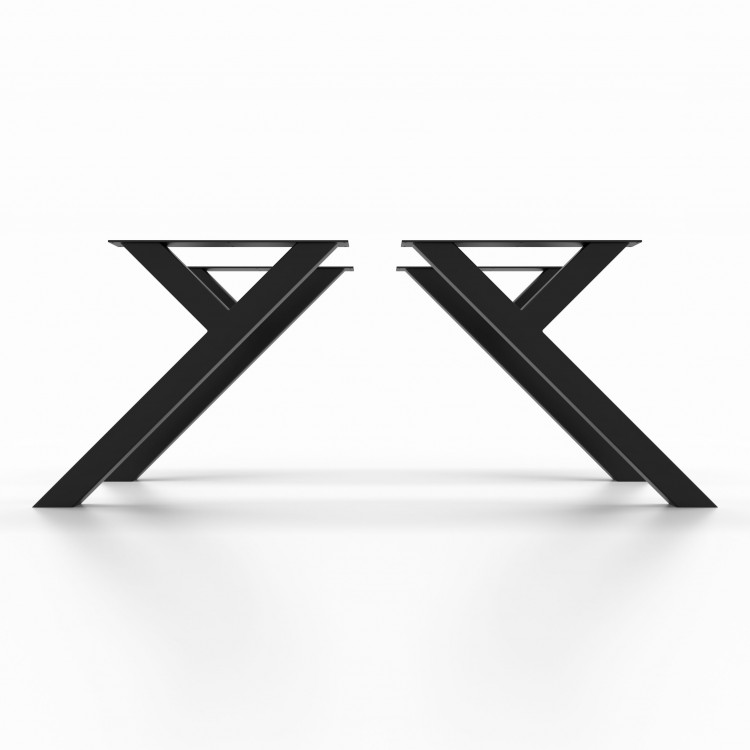 4x Piedi per tavolo in metallo, gambe a forma di Y YL8060