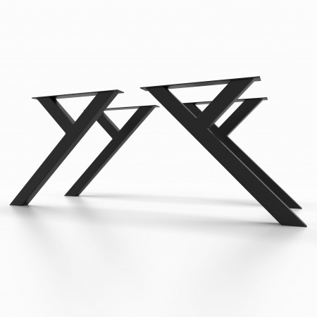 4x Piedi per tavolo in metallo, gambe a forma di Y YL8060