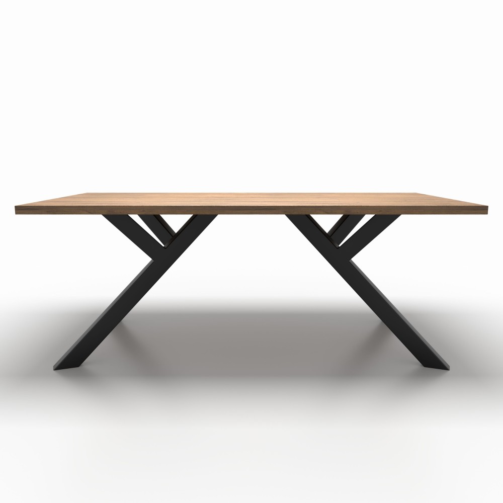 4x Pieds de table en métal - en forme de Y - YL8060