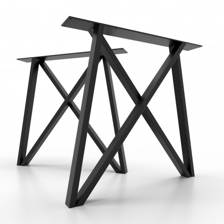 2x Metal table legs - M shaped- M5025