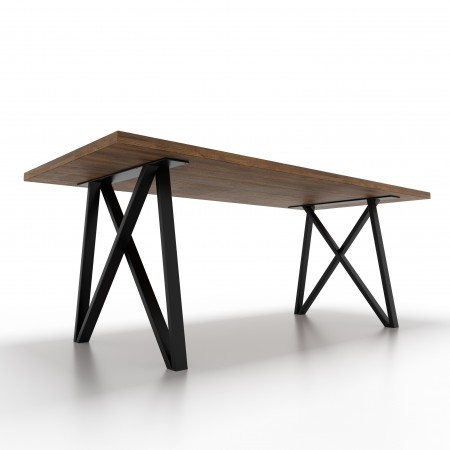 2x Piedi per tavolo in metallo, gambe a forma di M M5025