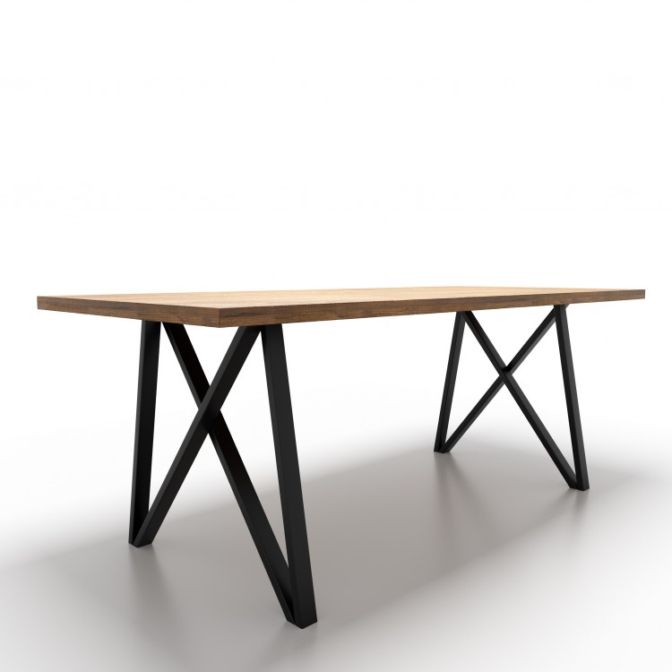 2x Piedi per tavolo in metallo, gambe a forma di M M5025
