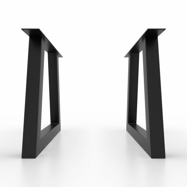 2x Metal table legs - trapezoid shaped - TR8080