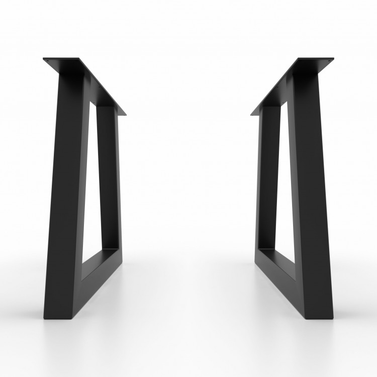 2x Metal table legs - trapezoid shaped - TR8080