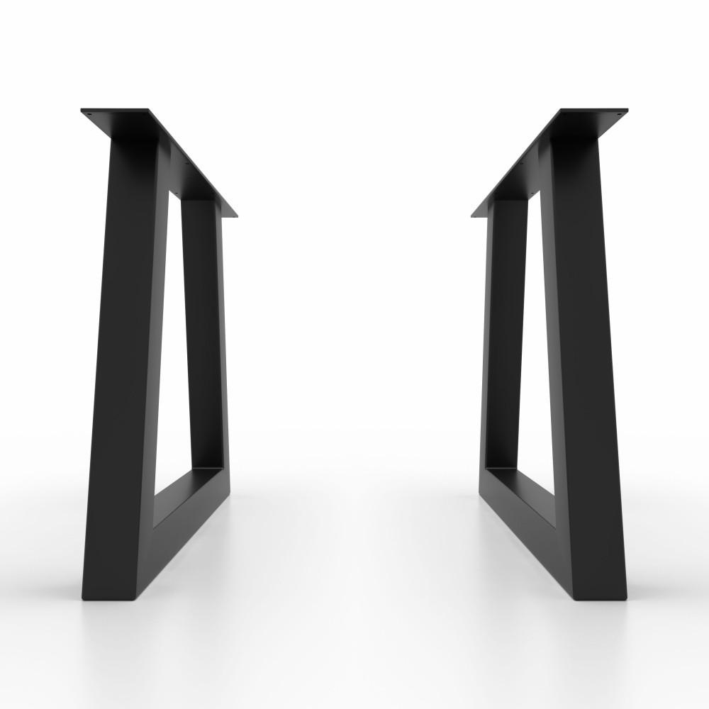 2x Metal table legs - trapezoid shaped - TR8080