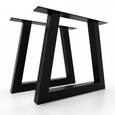 2x Pieds de table en métal - en forme de trapèze -TR8080