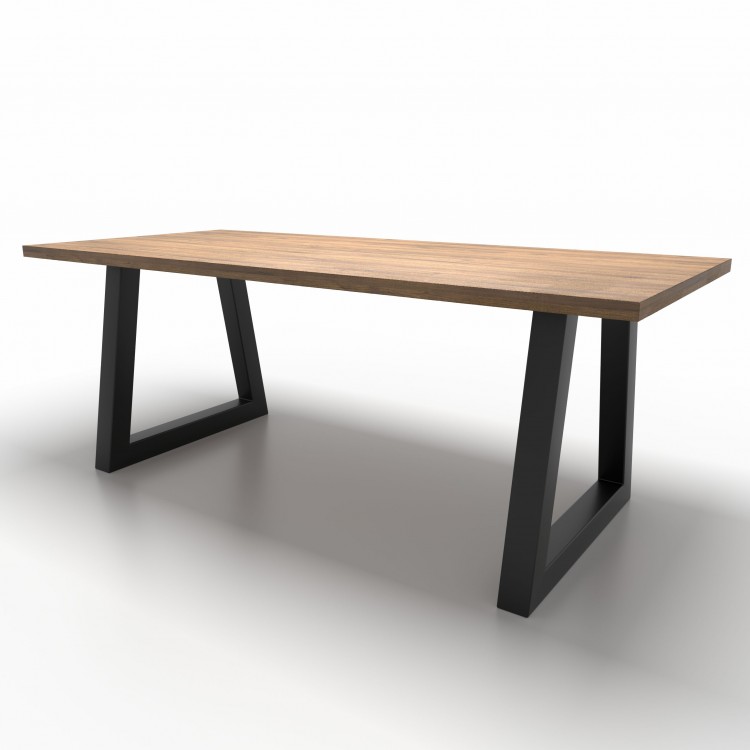 2x Pieds de table en métal - en forme de trapèze -TR8080