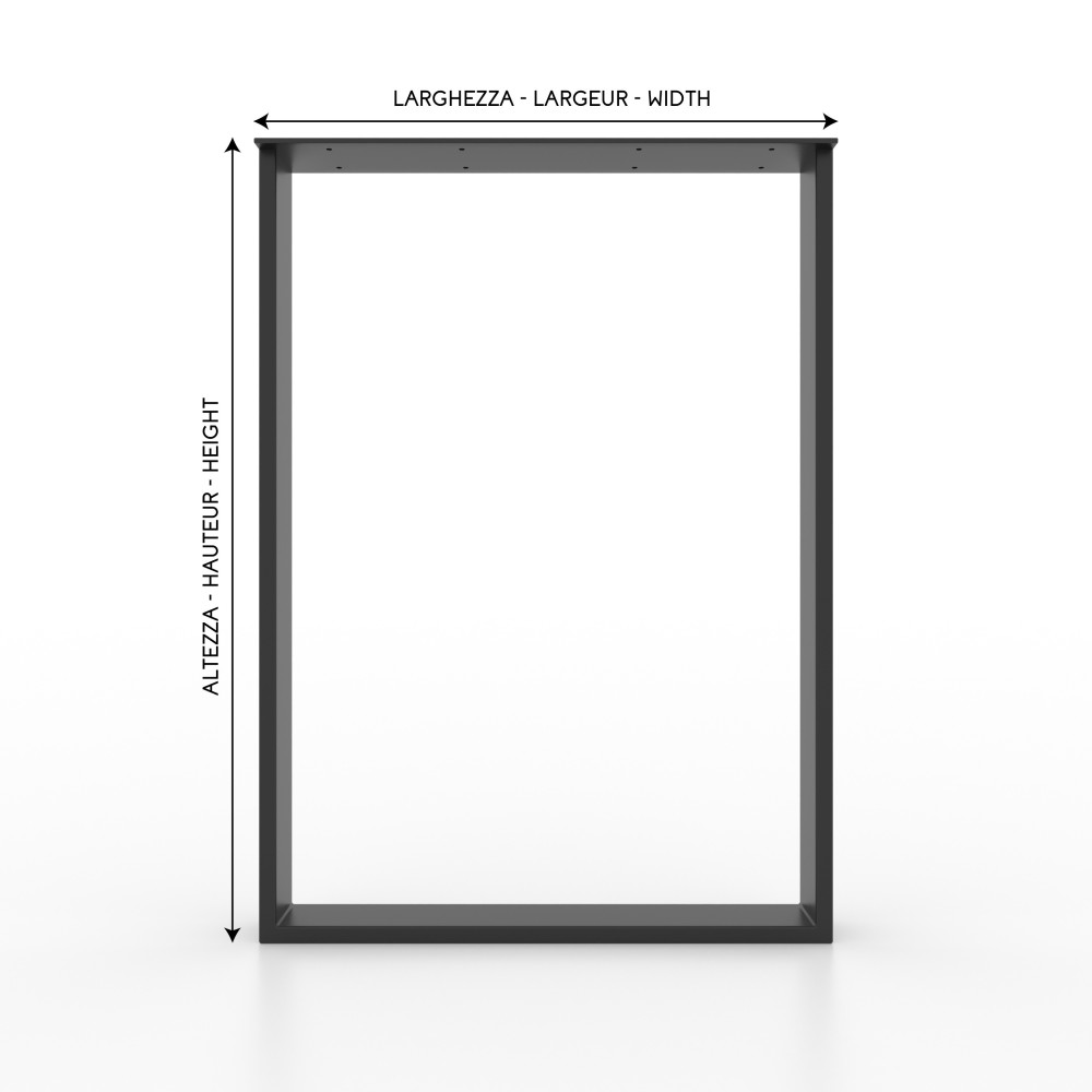 Pied ilot de cuisine en métal en forme de U - | UPEN8020 | Taormina Design