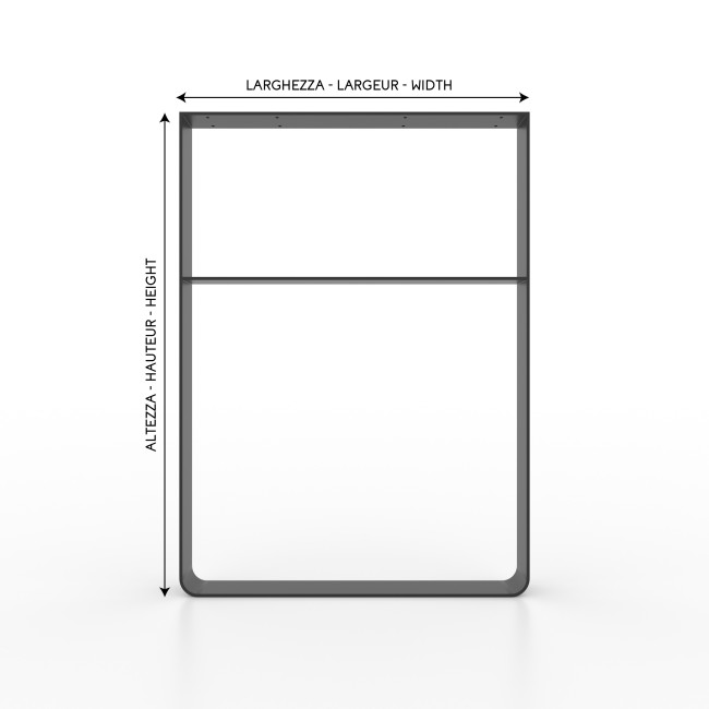 Gamba per penisola cucina forma U, Piedi in stile industriale | UPEN806 | Taormina Design