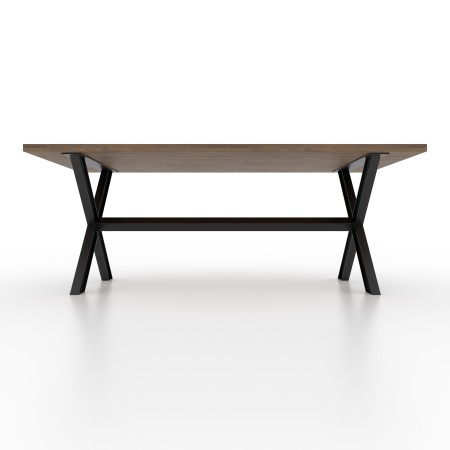 Gambe per tavolo in metallo con barra centrale, piedi a forma di X XBIPE80