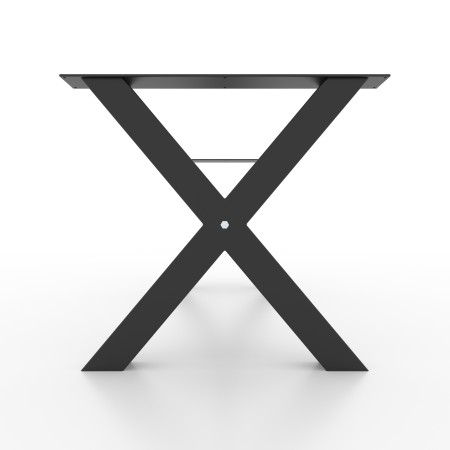 Gambe per tavolo in metallo con barra centrale, piedi a forma di X XB8080